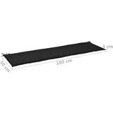  Jastuk za vrtnu klupu crni 180 x 50 x 3 cm od tkanine Oxford | shoptok.hr