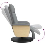 Naslonjač od tkanine s osloncem za noge svjetlosivi | shoptok.hr