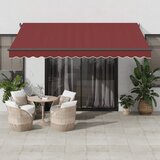 vidaXL Tenda na ručno uvlačenje bordo 400 x 350 cm Cijene