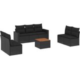  8-dijelni set vrtnih sofa od poliratana s jastucima crni | shoptok.hr