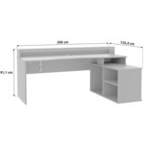 MID.YOU gaming miza kovina, umetna masa, leseni material črna | Shoptok.si