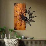 zidna dekoracija Yin Yang, 50x58x3 cm, Smeđe boje