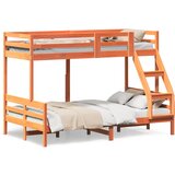 vidaXL Krevet na kat 90x200/120x200 cm masivna borovina voštano smeđi | shoptok.hr