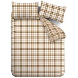 Catherine Lansfield Narančasta/svjetlo smeđa posteljina za bračni krevet/za produženi krevet 230x220 cm Kelso Check – | shoptok.hr