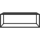 Furnova Klubska mizica črna s črnim steklom 100x50x35 cm, (21915025) | Shoptok.si