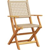  3-dijelni bistro set od poliratana i masivnog drva bež | shoptok.hr