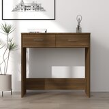 vidaXL Radni stol boja smeđeg hrasta 80 x 40 x 75 cm konstruirano drvo Cijene