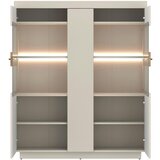 Modern Living Vitrina Lightning, Barva Hrasta, Kašmir, Osvetlitev | Shoptok.si