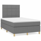  box spring s madracem LED tamnosivi 120 x 190 cm tkanina | shoptok.hr