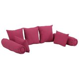  7-dijelni set ukrasnih jastuka od tkanine ružičasti | shoptok.hr