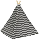  Kućica za ljubimce s jastukom Bijela i siva 60 x 60 x 70 cm | shoptok.hr