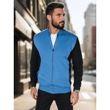 DStreet Bluza męska rozpinana za stójką niebieska | shoptok.hr