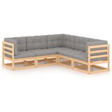  Sedežna garnitura 5-delna z blazinami trdna borovina | Shoptok.si