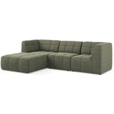 Makamii Zelena kutna garnitura od bouclé tkanine (s lijevim kutom/s ležaljkom) Aloha – | shoptok.hr