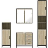 vidaXL 4-dijelni set kupaonskog namještaja boja hrasta sonome drveni | shoptok.hr