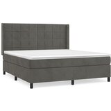  The Living Store Box spring postelja z vzmetnico temno siva 160x200 cm žamet - Box Spring Postelja, (21489700) | Shoptok.si