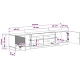  5-dijelni LED TV ormarić Dimljeni hrast Konstruirano drvo - Dimljeni hrast 81 cm | shoptok.hr