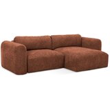 Makamii Sklopiva/s prostorom za odlaganje kutna garnitura od šenila boja terakote (s desnim kutom/s ležaljkom) Mele – | shoptok.hr