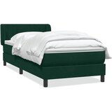 Box Spring krevet s madracem tamnozeleni 80x220 cm baršun | shoptok.hr