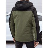 DStreet Kurtka męska zimowa z odpinanym kapturem zielona | Shoptok.si