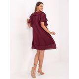 Italy Moda Dress-MI-SK-102128.61-burgundy | shoptok.hr