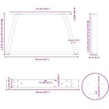  Noge za klub stolić V-oblika 2 kom antracit 50 x (30-31,3) cm čelik | shoptok.hr