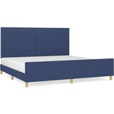  Posteljni okvir z vzglavjem moder 200x200 cm blago, (20904770) | Shoptok.si