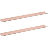  Lebdeća polica Zidne 2 pcs Ružičasta 100 x 9 x 2,5 cm Čelik | shoptok.hr