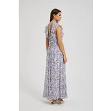 Moodo Women's floral maxi dress - navy blue