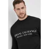 Armani Exchange Pamučna dukserica za muškarce, boja: crna