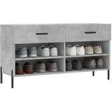 vidaXL regal za čevlje betonsko siv 102x35x55 cm inženirski les | Shoptok.si