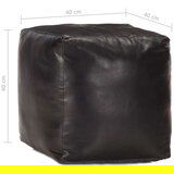 vidaXL Tabure crni 40 x 40 x 40 cm od prave kozje kože | shoptok.hr