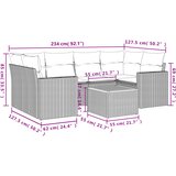  7-dijelni set vrtnih sofa od poliratana s jastucima bež | shoptok.hr