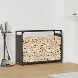 vidaXL Stalak za drva crni 90x28x65 cm hladno valjani čelik Cijene