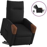 Električni naslonjač na podizanje od tkanine crni | shoptok.hr