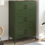 vidaXL Visoka omara olivno zelena 68x39x113 cm jeklo Cene