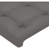  Uzglavlje s ušima sivo 203x16x118/128 cm od umjetne kože | shoptok.hr