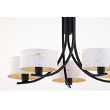 Jupiter 2104 - Luster na lancu ARTHUR 5xE27/15W/230V bela/crna/dekor mermera | Eponuda.com