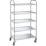 eurokraft basic Servirni voziček iz nerjavnega jekla, 5 nivojev, DxŠxV 705 x 405 x 1300 mm | Shoptok.si