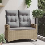  Vrtna klupa s jastukom Bež i svijetlo siva 105 x 60 x 112 cm | Eponuda.com