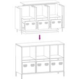  Komoda - Predalnik bela 101,5x39x73,5 cm hladno valjano jeklo, (21722108) | Shoptok.si