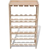 vidaXL Stojalo za vino za 25 steklenic trden les jelke | Shoptok.si