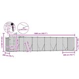 Vanjski kavez za pse s krovom srebrni 10x2x2,5m pocinčani čelik | shoptok.hr