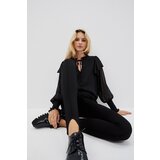 Moodo Shirt with tied neckline and ruffles | Shoptok.si