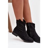 S. BARSKI Women's Flat Heel Ankle Boots with Openwork Pattern S.Barski Cene