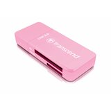 Transcend Card reader, Mini F5, USB3.0, SD/MicroSD SDHC/SDXC/UHS-I, Pink cene