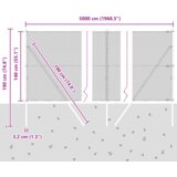 vidaXL Ograda u obliku heksagona Zelena 1.4x50 m Čelik, Ograde za ograde 13 kom Zelena Ø32 mm 190 cm Galvanizirani čelik | shoptok.hr