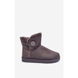 Boto Women's Padded Snow Boots With Decoration Grey Siriol | Shoptok.si