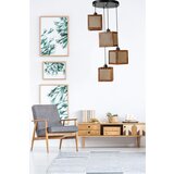Opviq kumsal 8702-4 rattanwalnutblack chandelier | ePonuda.com