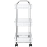 Kolica za pohranu 3 nivoa prozirna 37x28x68 cm akril | Eponuda.com